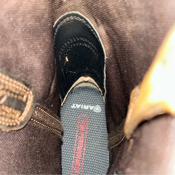 Ariat WorkHog Mens 14D Pull-On Western Boots Steel Toe 100D6961 Brown Orange - Picture 6 of 15